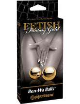 Alt text: BOLAS BEN-WA BALLS FETISH FANTASY GOLD, luxurious and sensual pleasure balls for intimate stimulation and heightened arousal